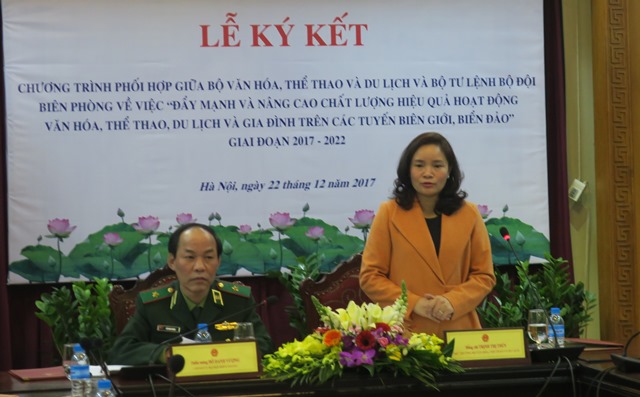 Bộ VHTTDL ký kết phối hợp các động của ngành với Bộ Tư lệnh Bộ đội Biên phòng