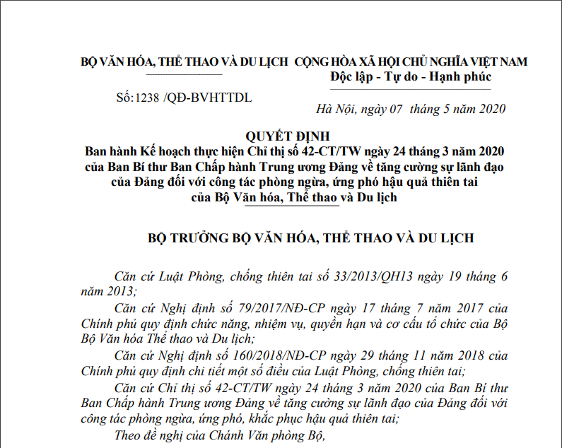 Tăng cường sự lãnh đạo của Đảng đối với công tác phòng ngừa, ứng phó hậu quả thiên tai