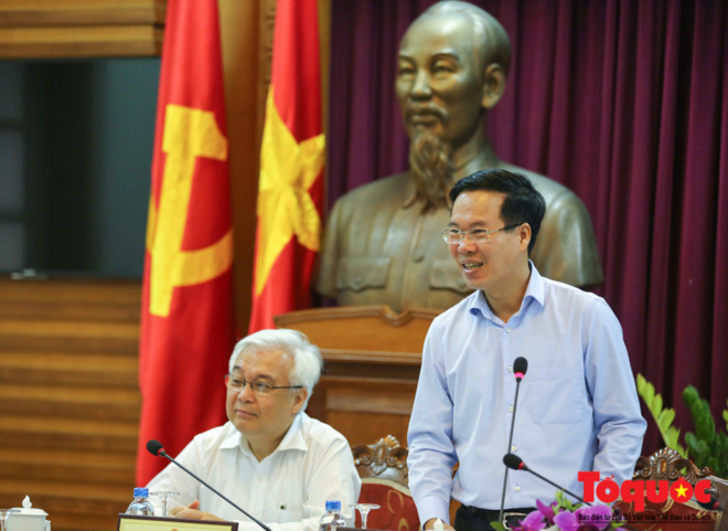 Trưởng Ban Tuyên giáo Trung ương làm việc với Ban Cán sự Đảng Bộ Văn hóa, Thể thao và Du lịch
