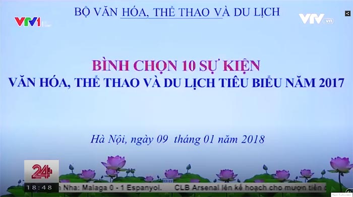 Bình chọn 10 sự kiện văn hoá, thể thao, du lịch tiêu biểu 2017