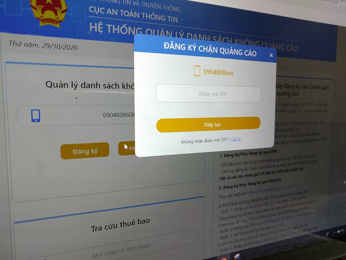Người dân đã có thể đăng ký vào 