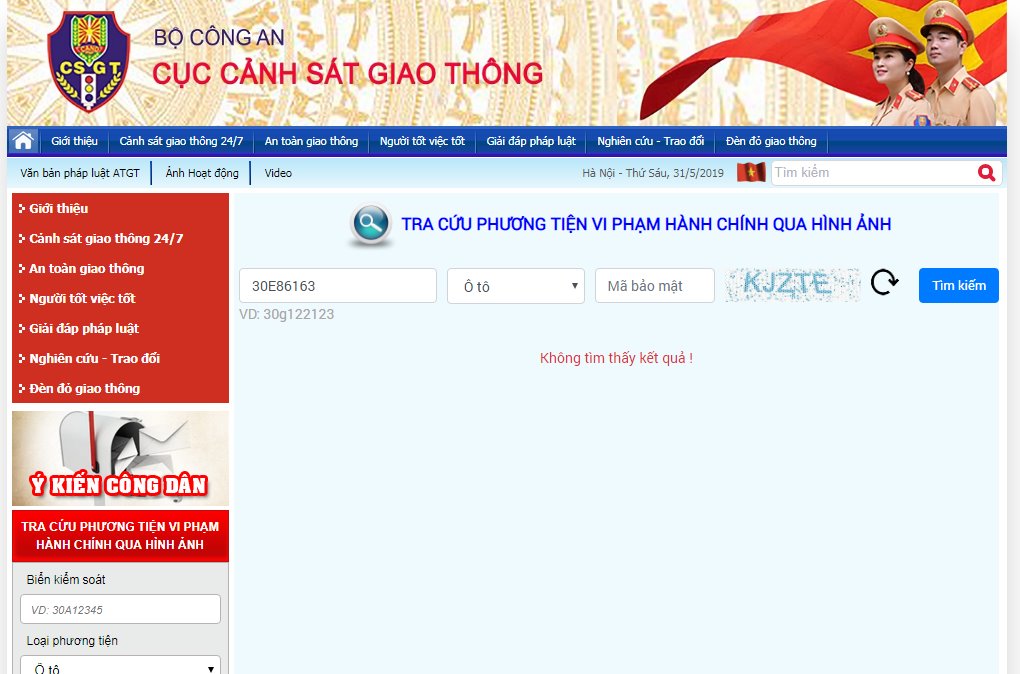 Từ 1/6, tra cứu thông tin phương tiện vi phạm giao thông trên mạng